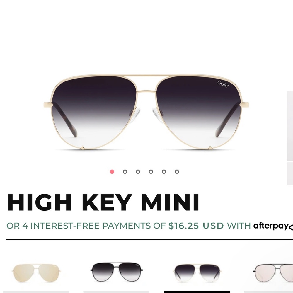 Quay Australia High Key Mini Gold Fade Sunglasses